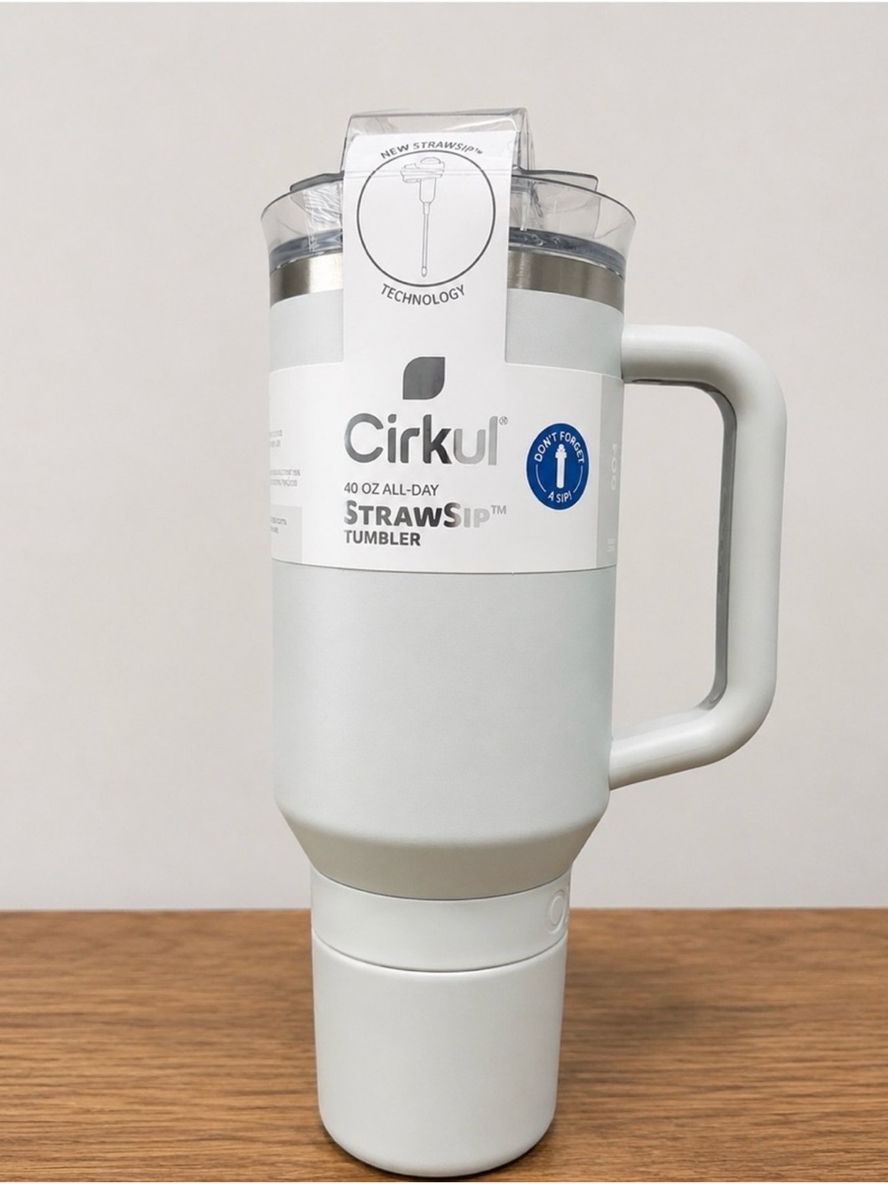 Cirkul 40 oz StrawSip Tumbler - Light Gray